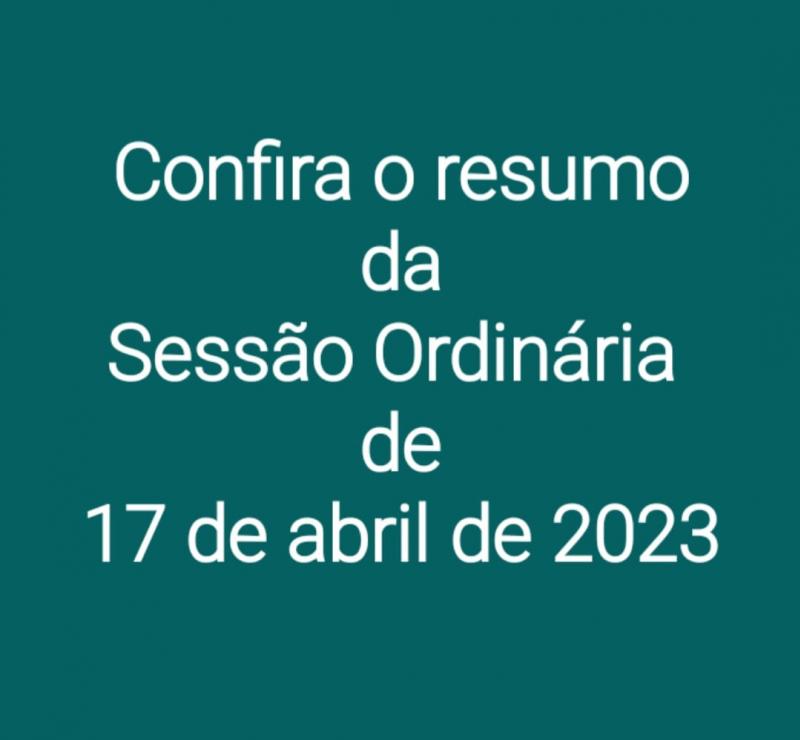 SESSÃO ORDINÁRIA
